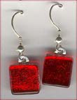 handmade dichoic glass earrings