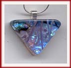 handmade dichroic glass pendant